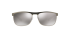 Prada Linea Rossa PS 54QS Gunmetal Rubber/Steel Rubber DG11I2 three-quarter view