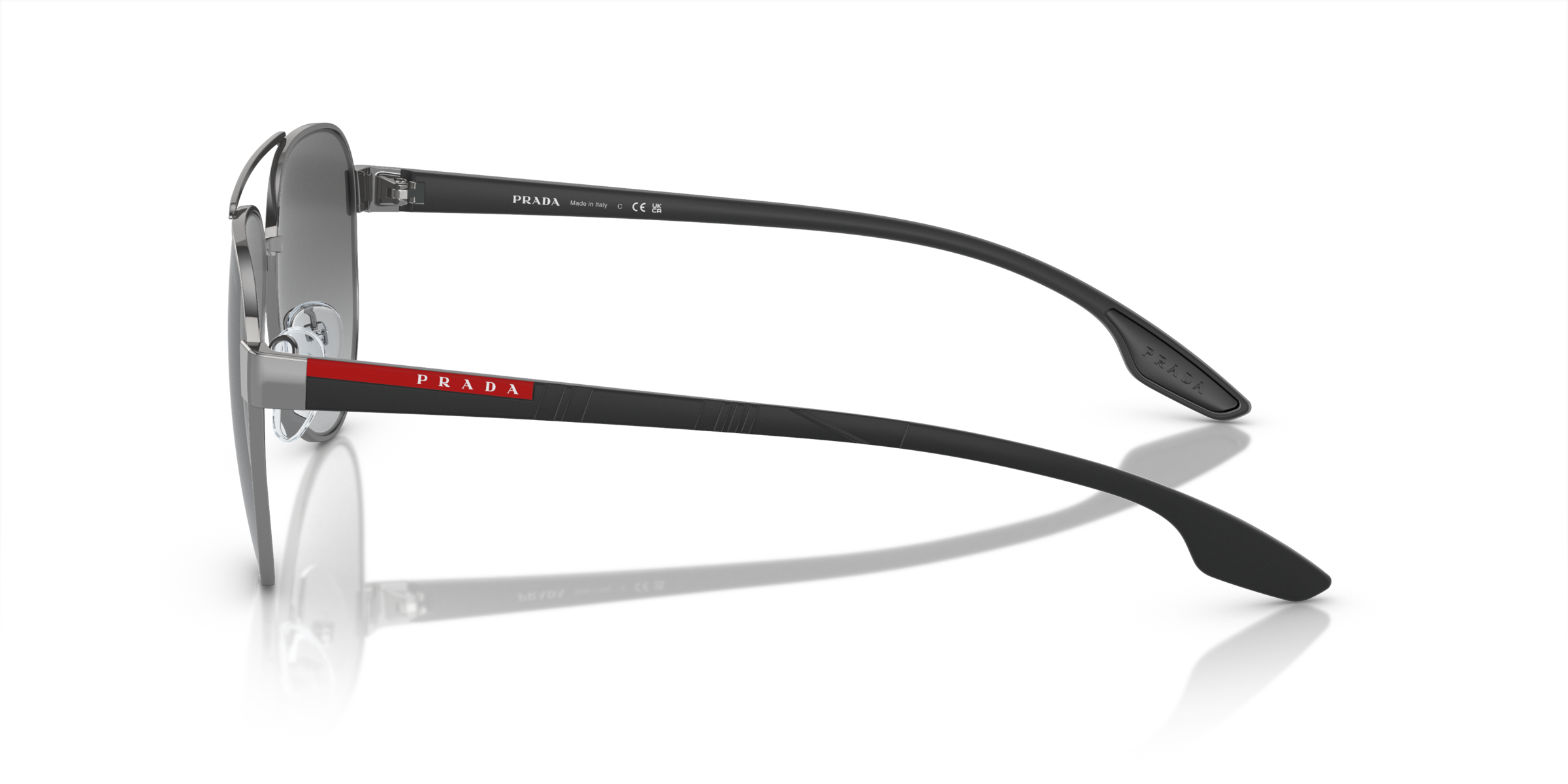 Prada Linea Rossa PS 54TS Gunmetal 5AV3M1 side view
