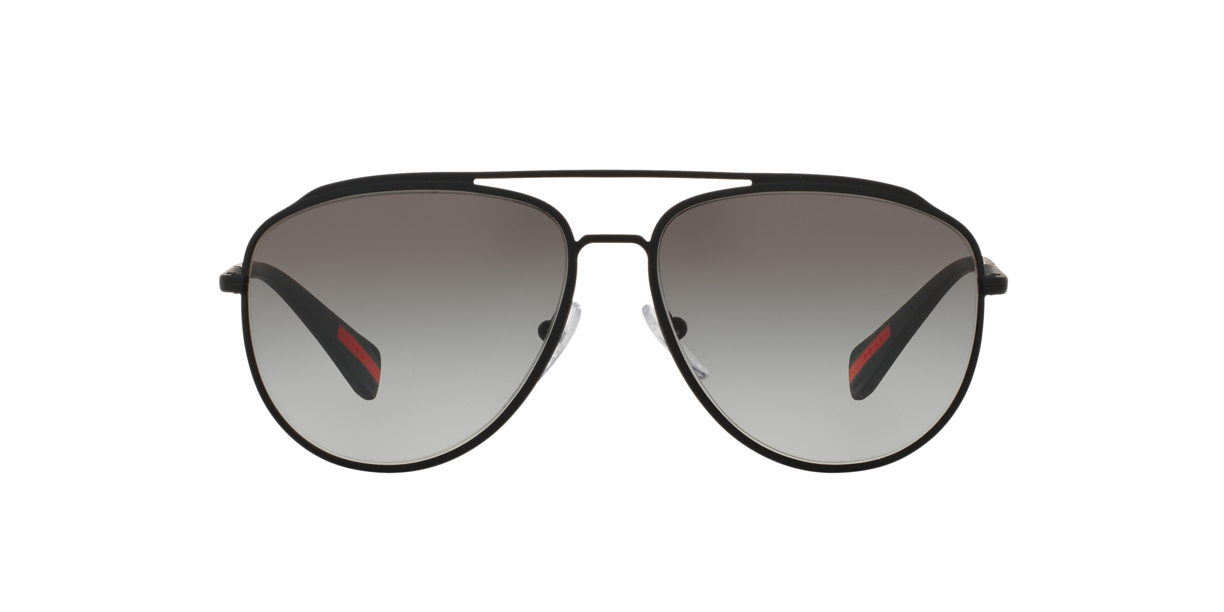 Prada Linea Rossa PS 55RS Black Rubber DG00A7 three-quarter view