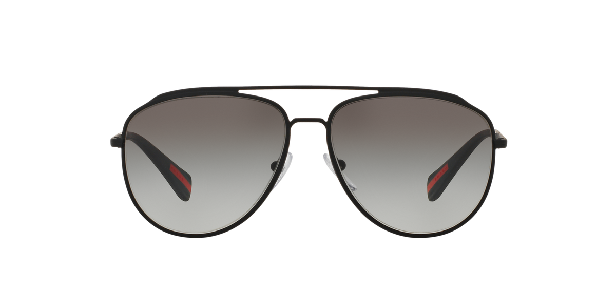 Prada Linea Rossa PS 55RS Black Rubber DG00A7 three-quarter view