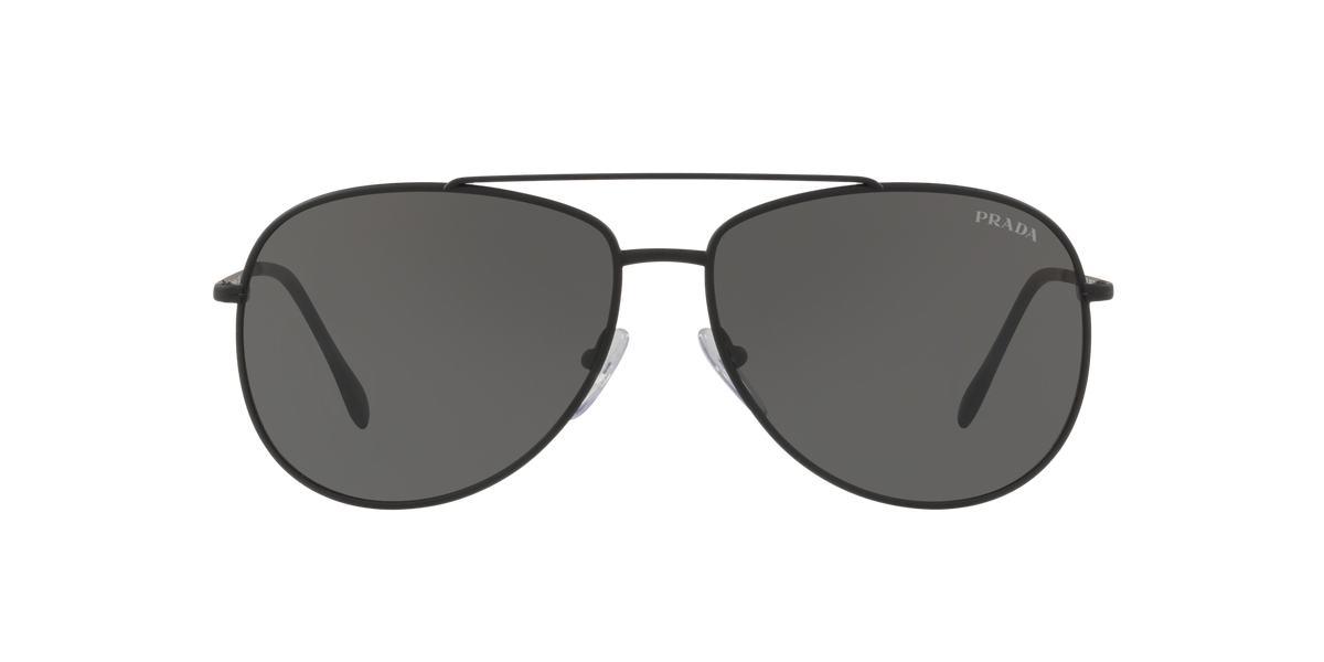 Prada Linea Rossa PS 55US Black Rubber DG05S0 front view