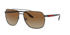 Prada Linea Rossa PS 55VS Matte Black 1BO02I three-quarter view
