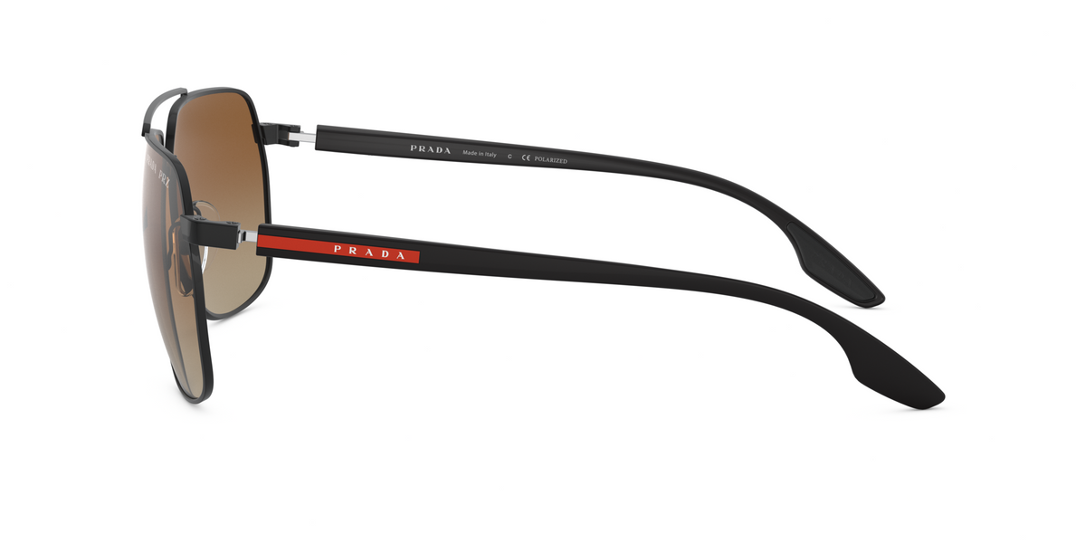 Prada Linea Rossa PS 55VS Matte Black 1BO6E1 side view