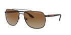 Prada Linea Rossa PS 55VS Matte Black 1BO6E1 three-quarter view