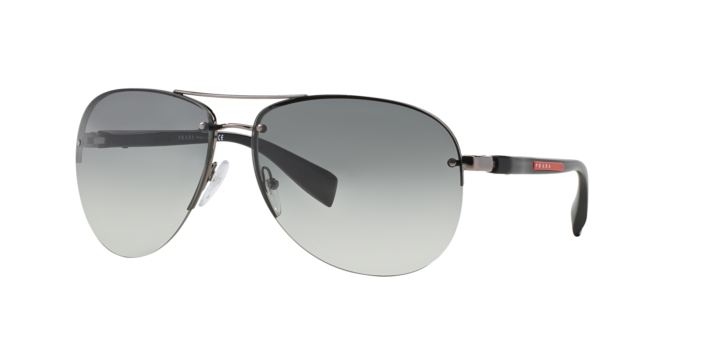 Prada Linea Rossa PS 56MS Gunmetal 5AV3M1 three-quarter view