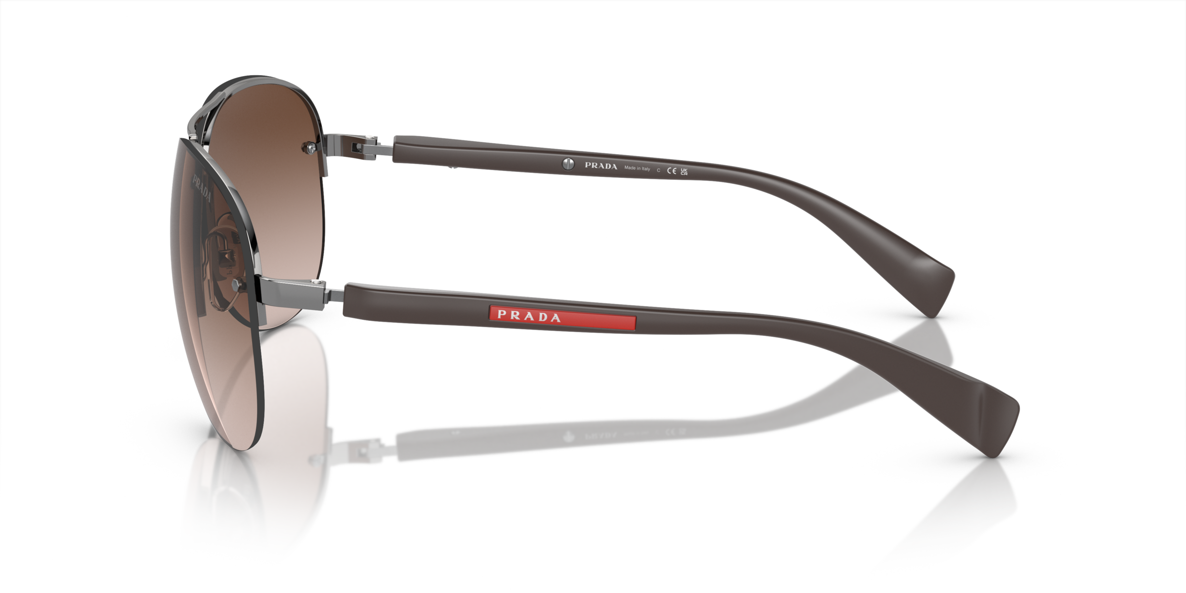 Prada Linea Rossa PS 56MS Gunmetal 5AV6S1 side view