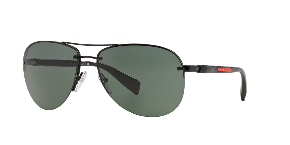 Prada Linea Rossa PS 56MS Black 7AX3O1 three-quarter view