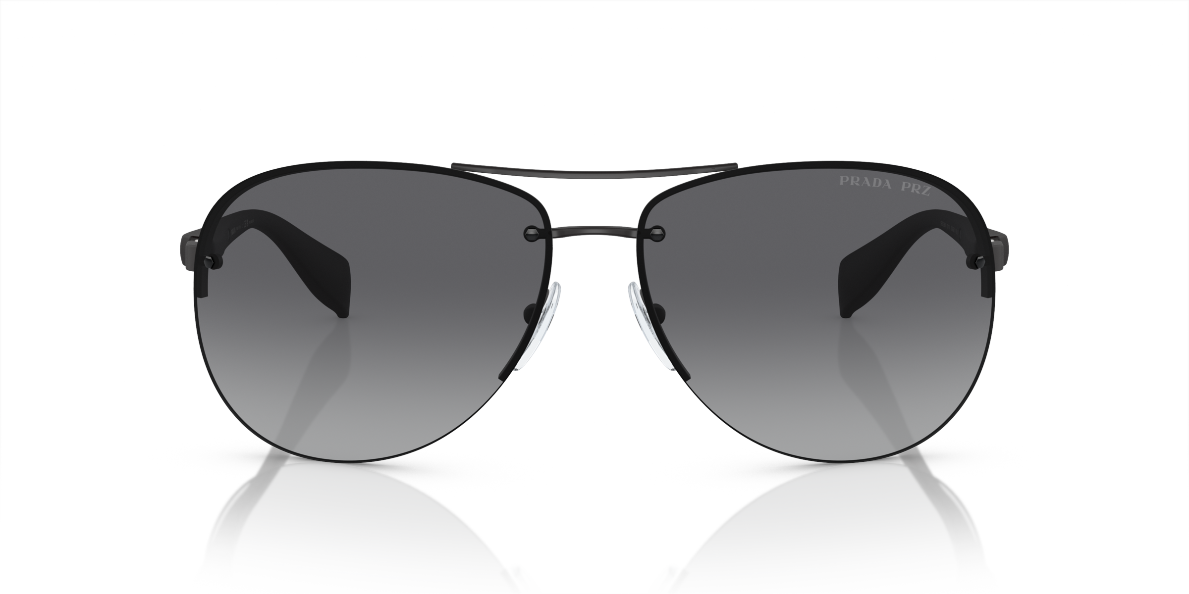 Prada Linea Rossa PS 56MS Black Rubber DG05W1 front view