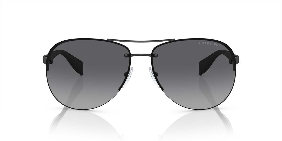 Prada Linea Rossa PS 56MS Black Rubber DG05W1 front view