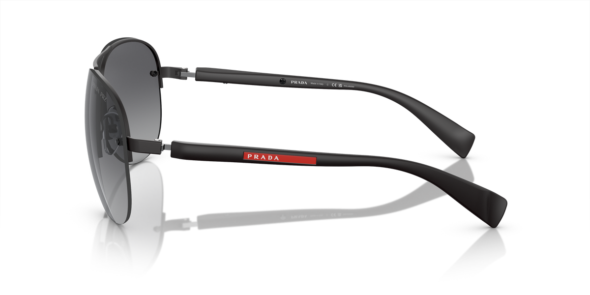 Prada Linea Rossa PS 56MS Black Rubber DG05W1 side view