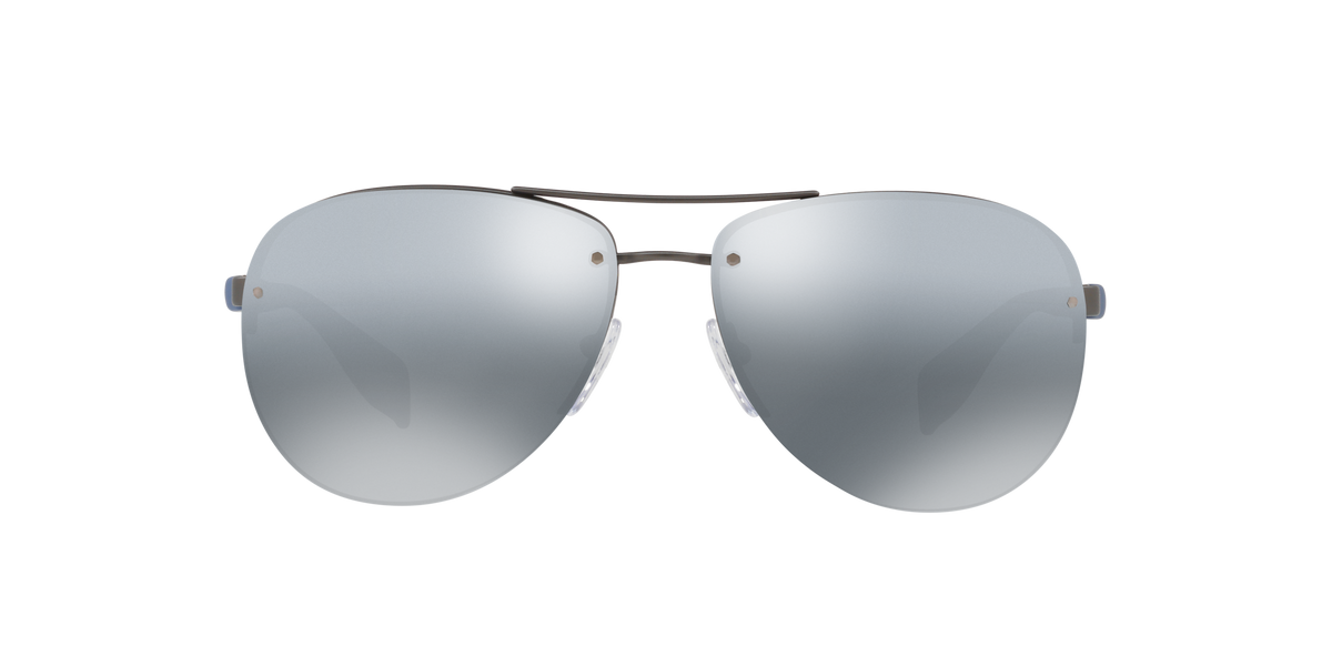 Prada Linea Rossa PS 56MS Gunmetal Rubber DG12F2 front view