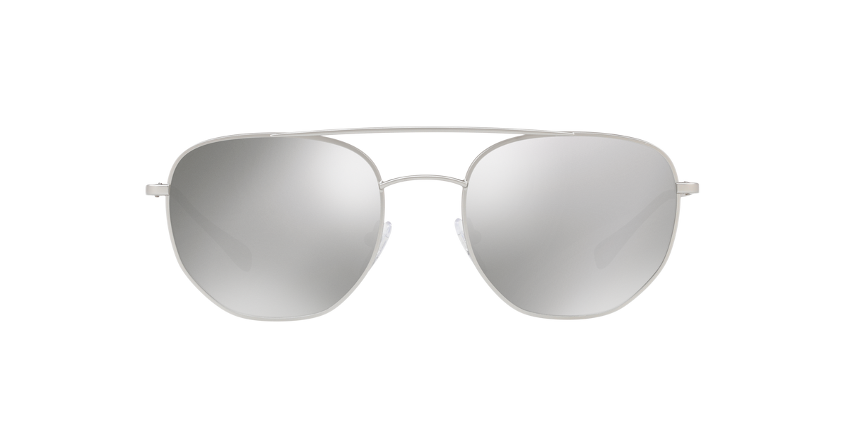 Prada Linea Rossa PS 56SS Matte Silver 1AP2B0 three-quarter view