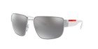 Prada Linea Rossa PS 56VS Silver 1BC05G three-quarter view