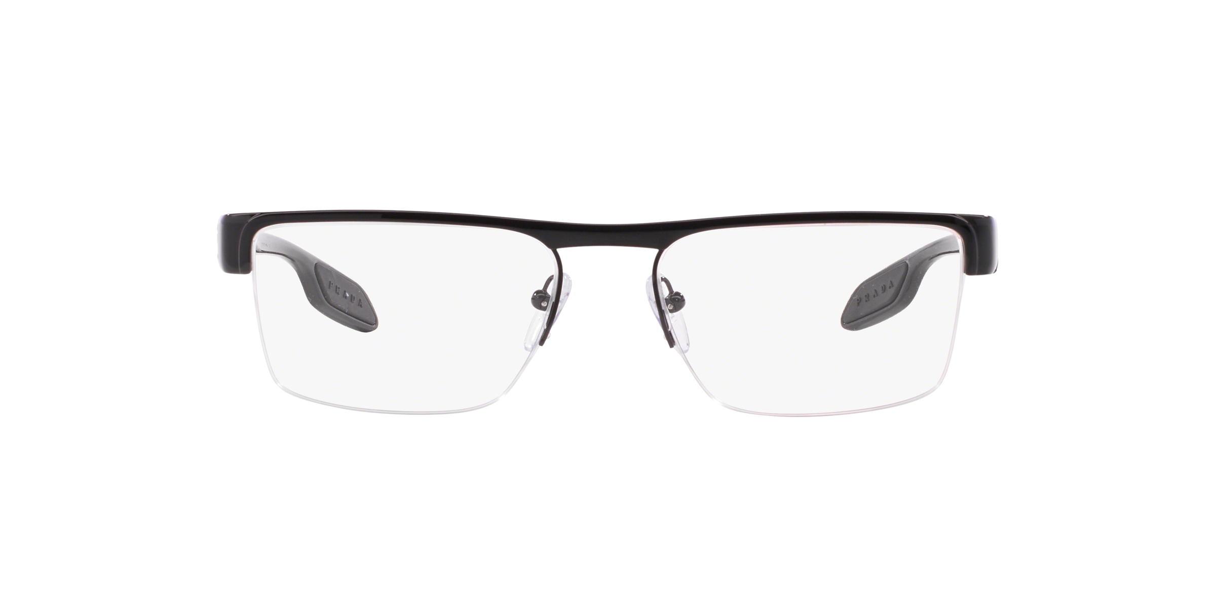 Prada Linea Rossa PS 57EV Black 7AX1O1 three-quarter view