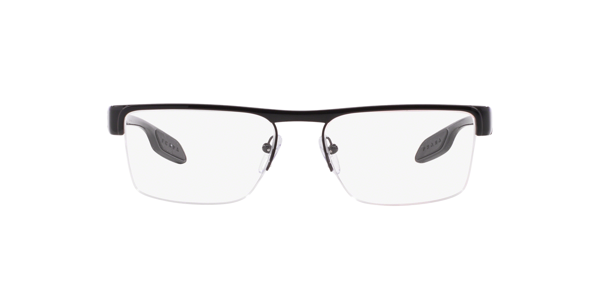 Prada Linea Rossa PS 57EV Black 7AX1O1 three-quarter view