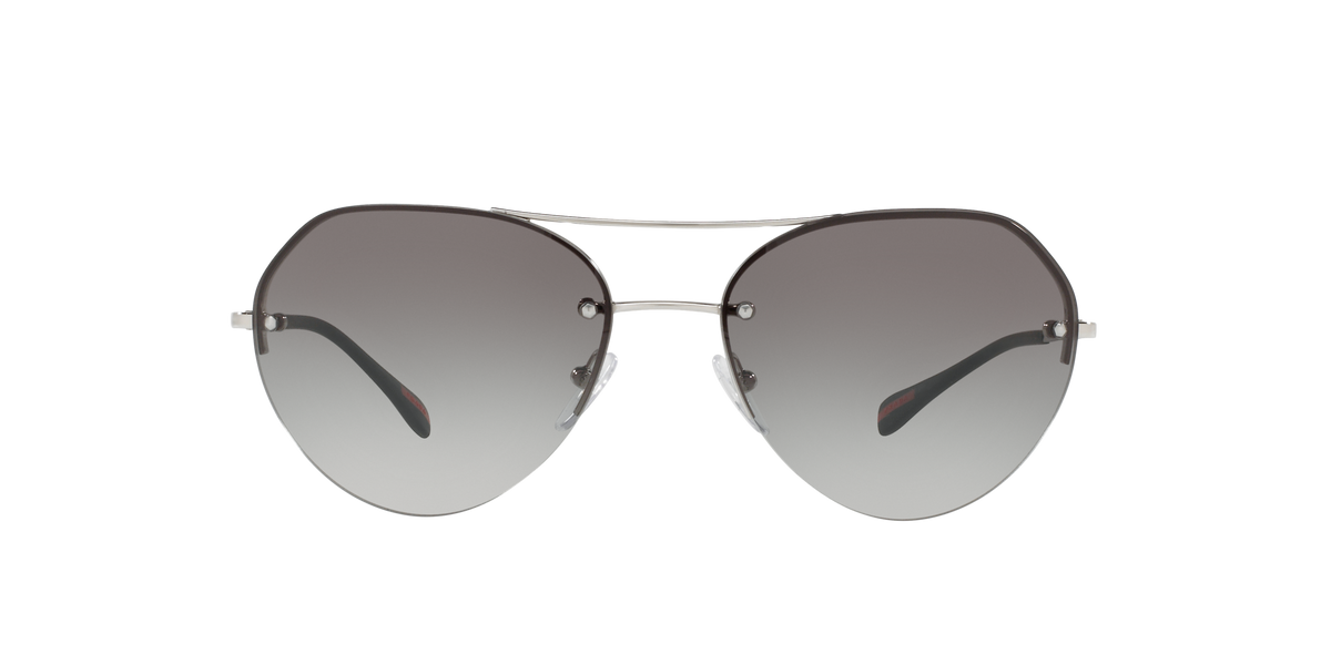 Prada Linea Rossa PS 57RS Silver 1BC0A7 three-quarter view