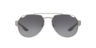 Prada Linea Rossa PS 57US Dark Grey Metal Rubber 4495W1 three-quarter view