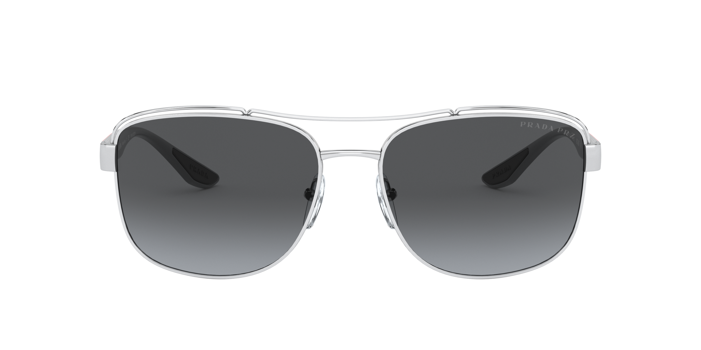 Prada Linea Rossa PS 57VS Silver 1BC06G three-quarter view