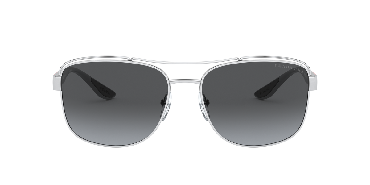 Prada Linea Rossa PS 57VS Silver 1BC06G three-quarter view