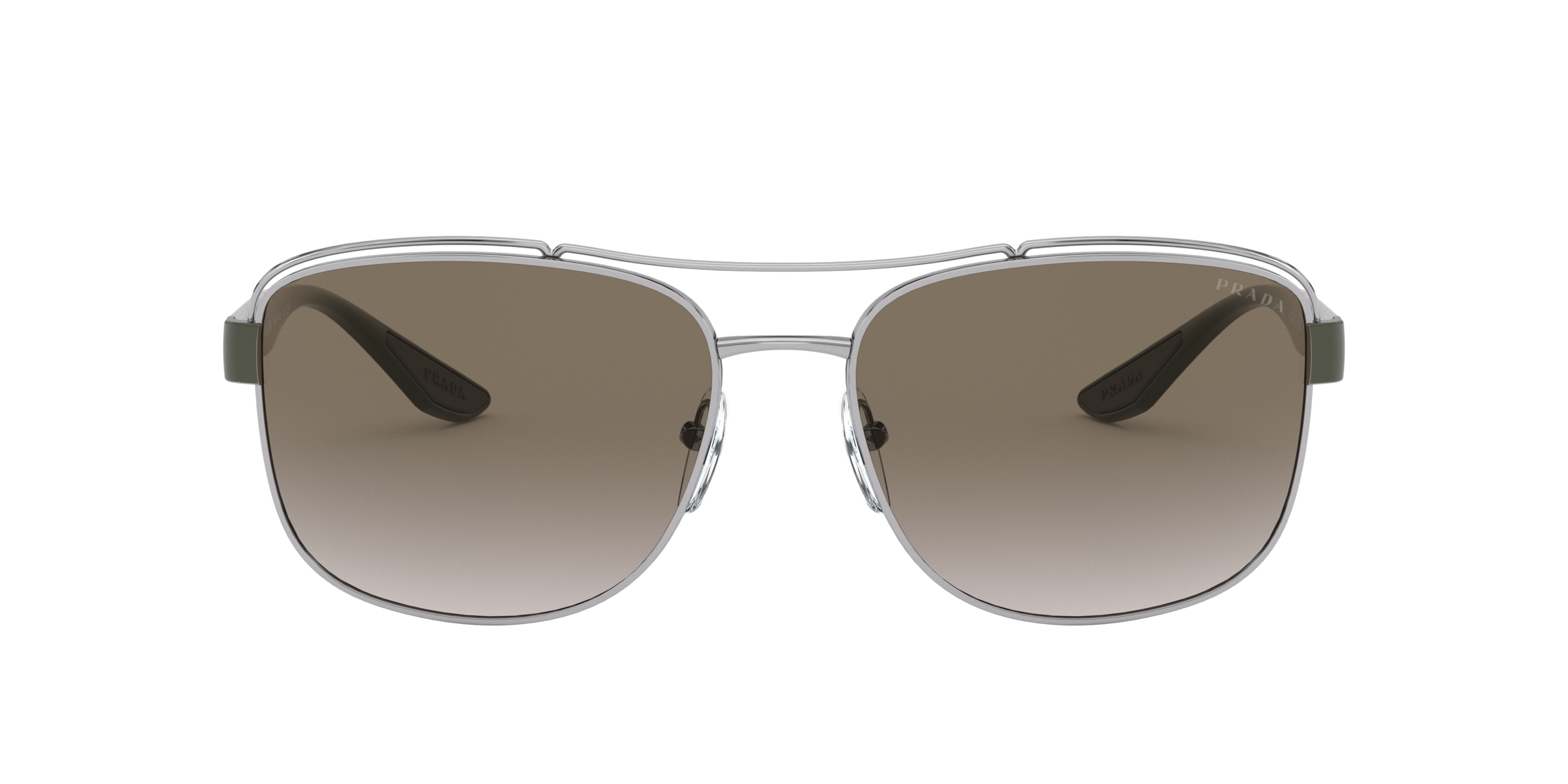 Prada Linea Rossa PS 57VS Matte Gunmetal 7CQ04G three-quarter view