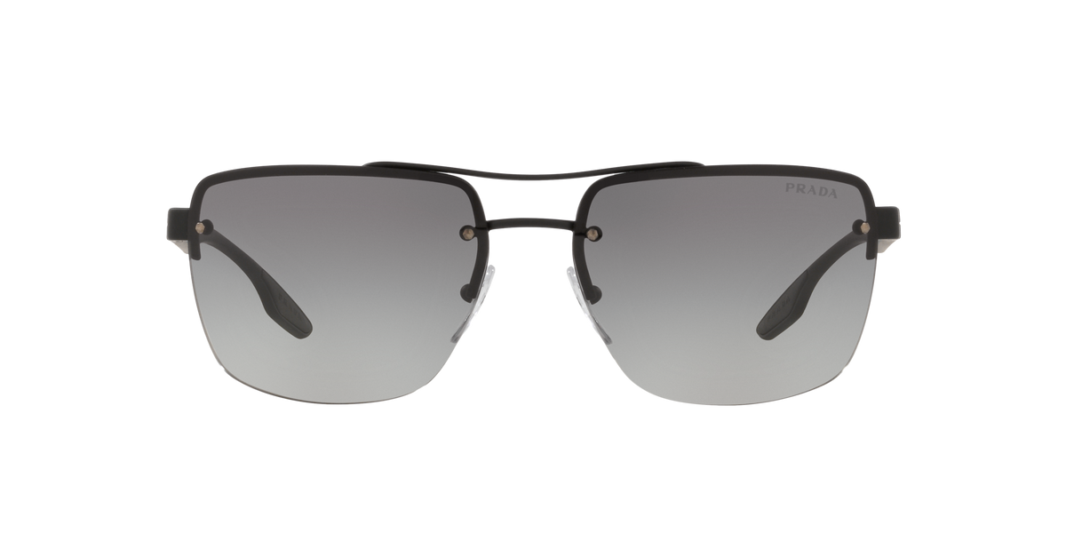 Prada Linea Rossa PS 60US Black Rubber DG03M1 front view