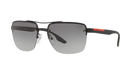 Prada Linea Rossa PS 60US Black Rubber DG03M1 three-quarter view
