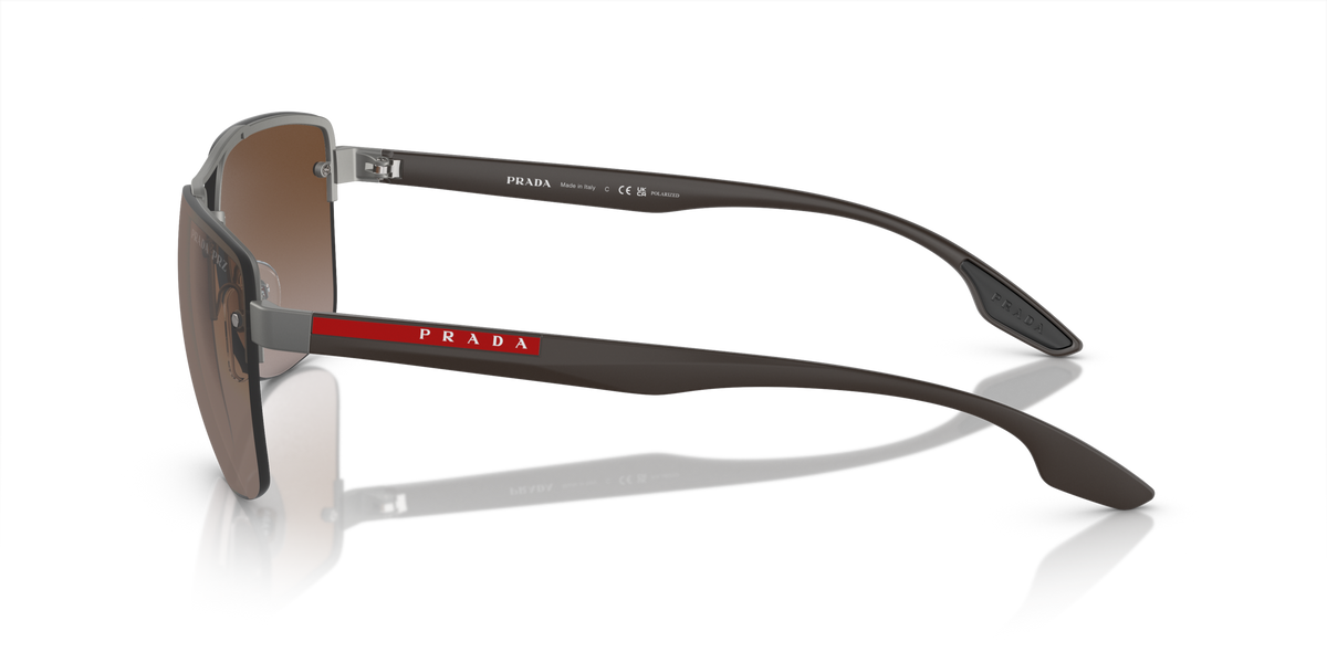 Prada Linea Rossa PS 60US Gunmetal Rubber DG1724 side view