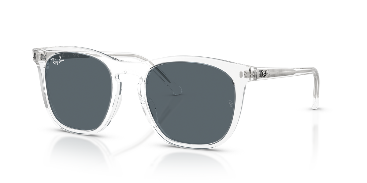 Ray-Ban RB2210 in transparent with blue replacement lenses