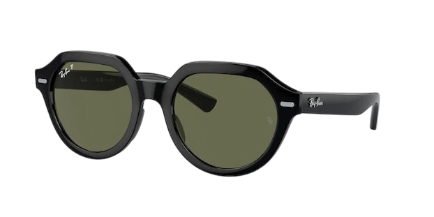 A pair of black Ray-Ban sunglasses with the arms and temples intact, showing no signs of wear.