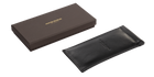 Oliver Peoples black leather glasses pouch with presentation box