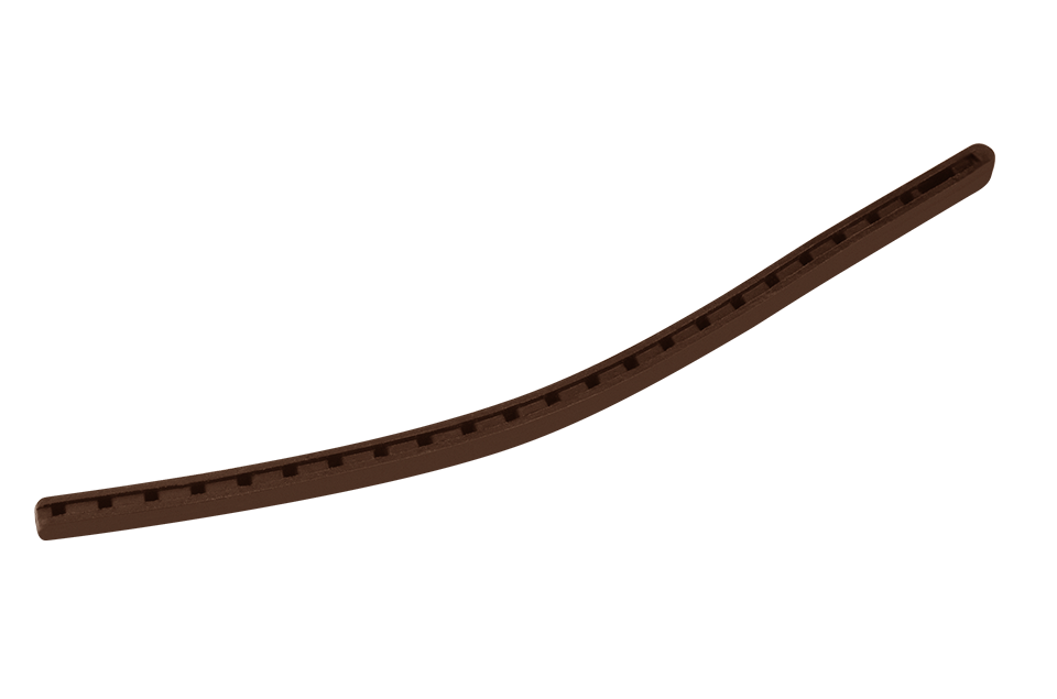 Lindberg brown snap-on covered-end temple tip for plate temples, 2.30 mm, part T4150-29