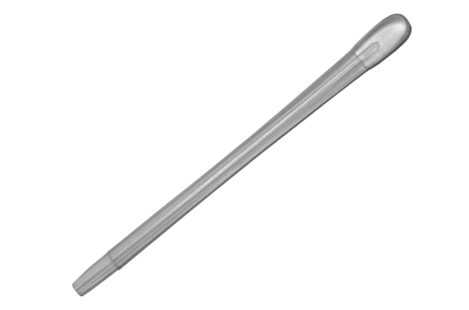 Lindberg semi-hard grey plastic temple tip for wire temples, part T4150-05
