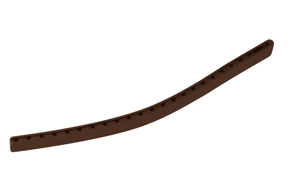 Lindberg brown snap-on covered-end temple tip for plate temples, 3.45 mm, part T4150-27