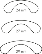 Lindberg rim kid and rim teen silicone saddle bridge, 24, 27 and 29 mm, part T4256-01