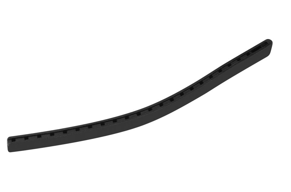 Lindberg black snap-on covered-end temple tip for plate temples, 3.45 mm, part T4150-26
