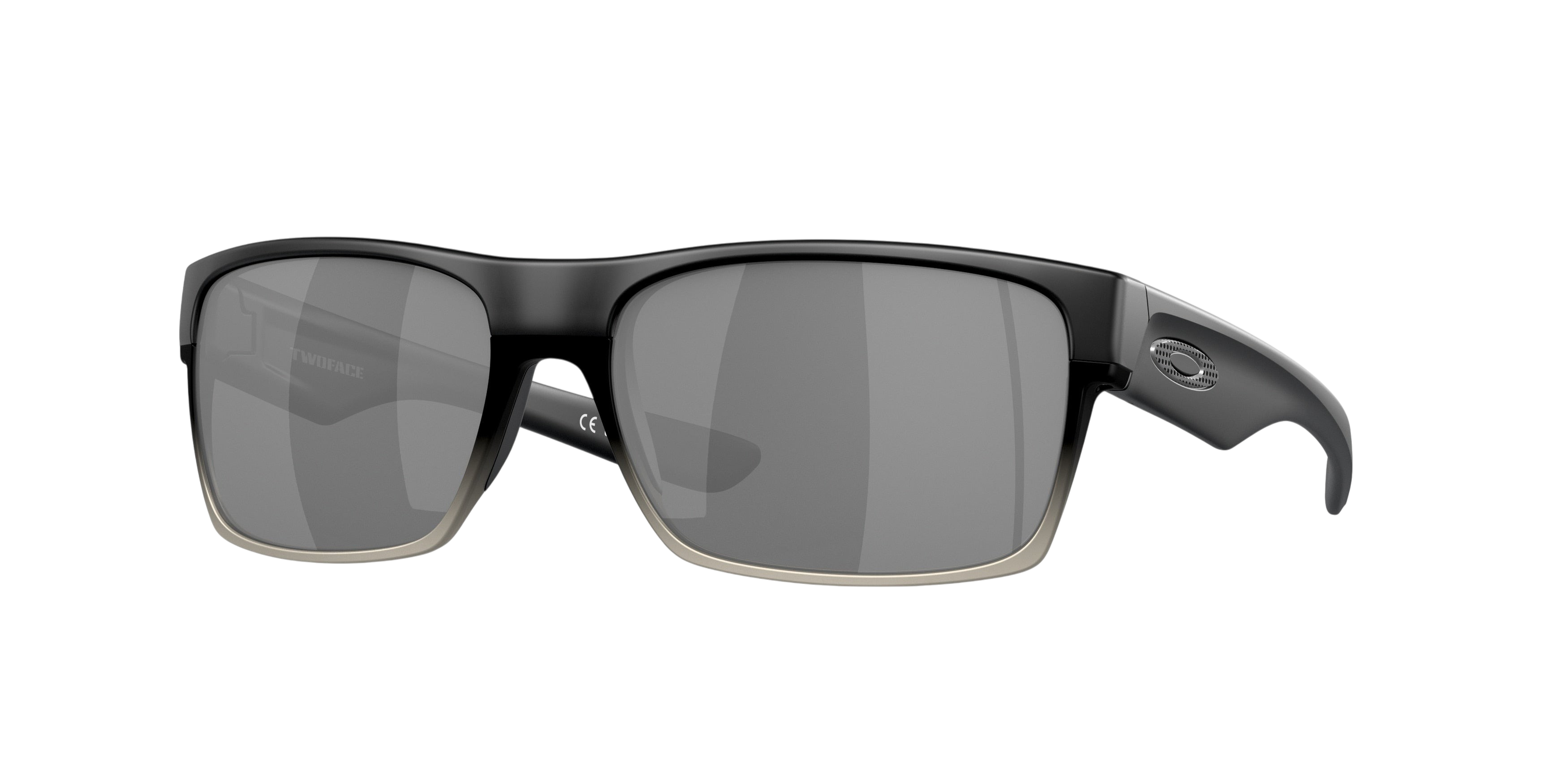 Sunglasses UK Oakley Twoface sunglasses with black and grey frames and grey lenses